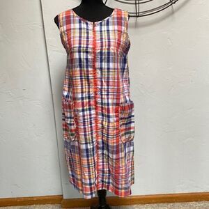 Vintage Plaid Corliss Jumper Dress Granny core Size Medium